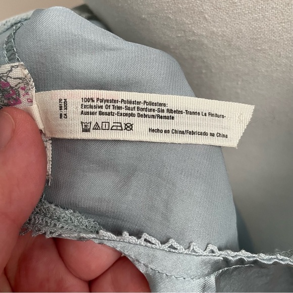 Intimately Free People Satin Babydoll Slip Dress Mini Light Blue Size Small - Picture 5 of 7